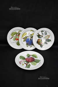 Set 4 Plates To Hang Pomona Portmeirion Designed By Susan Williams -ellis 21 Cm
