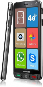 Brondi Amico Smartphone S Smartphone Dual Sim, Nano Sim, Android, Nero, 5.7
