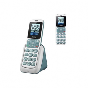 Cellulare Senior Brondi Amico Home Dual Sim con Tastiera Grande per Anziani Argento