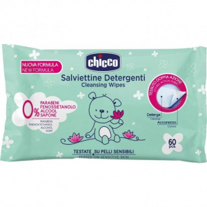 Chicco Baby Moments 60 Salviette Detergenti
