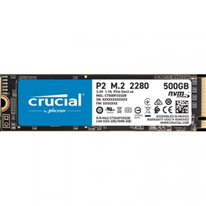SSD-SOLID STATE DISK M.2(2280) NVME 500GB PCIE3.0X4 CRUCIAL P2 CT500P2SSD8 READ:2300MB/S-WRITE:940MB/S