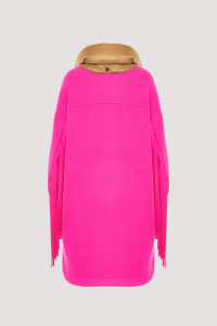 Cappotto camicia oversize fucsia con lana Bazar Deluxe