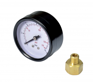 Manometro per riduttori di pressione 10 bar 1/4” M + 1/8” M Ø 50 mm