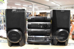 Stereo Sony HCD-XB6 + 2 Casse Funzionante Solo La Radio (NO CD- NO CASSETTE)