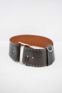 Belt Woman In Real Leather Claudio Orciani Brown Size.85