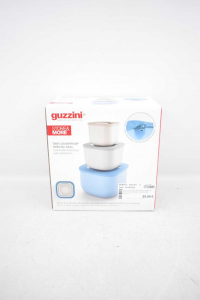 Set 3 Containers Guzzini Ermetici Per Fridge Freezer Microwave New