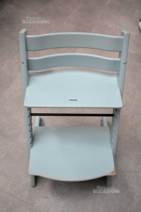 High Chair Tripp Trapp Light Blue Stokke + Baby Set
