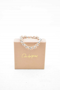 Bracelet Per Pearls Silver Gold Plated 18 Cm