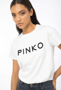 T-shirt Start stampa PINKO bianca Pinko