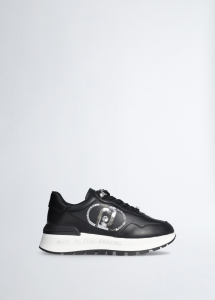 Liu Jo Sneakers platform nere con logo paillettes