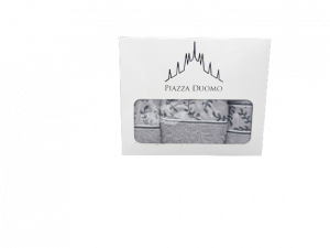 Piazza Duomo 5 asciugamani grigio scatola regalo