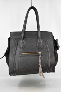 Bag Woman Brown In Real Leather 30x25x30 Cm