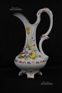 Vase Flower Stand Decorative Hand Painted Ceramic Bassano H 45 Cm