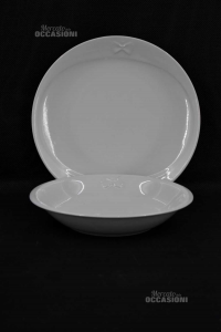 Plates Ceramic Barilla 6 Funds + 5 Plate White