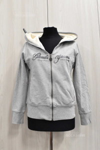 Sweatshirt Woman Gaudi Size.l Grey With Eco Fur Internal