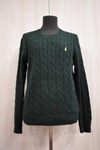 Pullover Mann Polo Ralph Lauren Größe S Grün 100 % Baumwolle