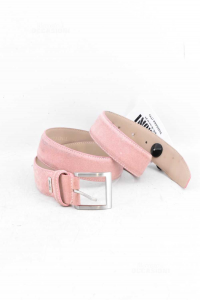 Belt Woman Tino Cosma Pink In Real Leather 95-100