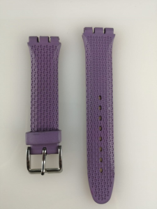 CINTURINO GOMMA PER SWATCH 19mm COLORED VIOLET (VIOLA) Made in Italy