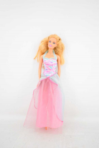 Puppe Barbie Kleid Rosa Und Hellblau