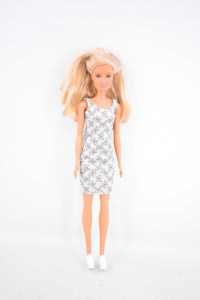 Puppe Barbie 1990 Kleid Grün Mit Schmetterlingen