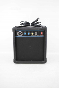 Amplificador Audio Goldsound Gs-907 Negro Con Cable Fuente De Alimentación