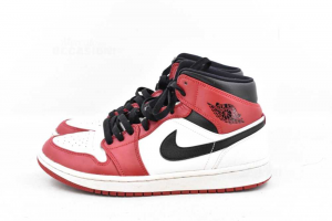 Schuhe Nike Luft Jordanien Weiß Schwarz Rot Größe.42