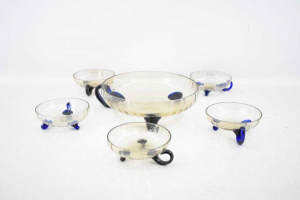 Glass Bowl Of Murano 20,5 + 5 Bowls