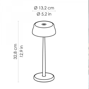 Sister Light lampada da tavolo dimmerabile 132x328mm allum. anodizzato