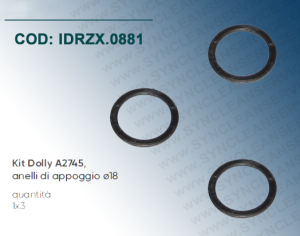 KIT 2745 IDROBASE valido per pompe SXMA 4 G30 J+F22, SXMA 4 G30 N, XM 13.17 C (Annovi Reverberi) composto da anelli di appoggio ø18-2