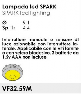 LAMPADA LED SPARK PER ARMADIO