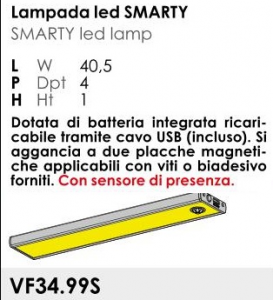 LAMPADA LED SMARTY PER INTERNO ARMADIO COLOMBINI