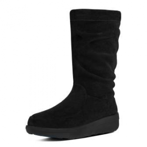 Fitflop - Loaff TM slouchy knee boot black suede