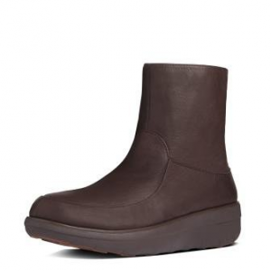 Fitflop - Loaff TM shorty zip boot chocolate brown leather