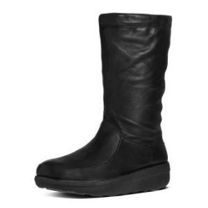 Fitflop - Loaff slouchy knee boot black leather