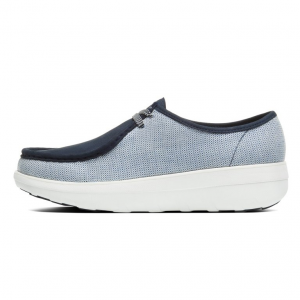 Fitflop - Loaff TM lace-up moc (canvas) Blue weave -