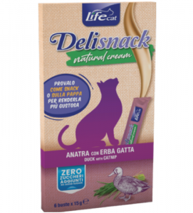 Life Cat - Deli Snack - Natural Cream - 6x15gr
