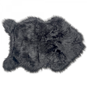 Tappeto pelliccia ecologica Stoccolma nero 60 X 90