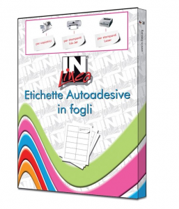 ETICHETTE BN ADESIVE A4 PER CD 117mm 100fg IN LINEA - (2 etich./fg.)