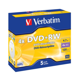 DVD+RW 4.7GB JC VERBATIM 43229 5pz. *SU ORDINAZIONE*