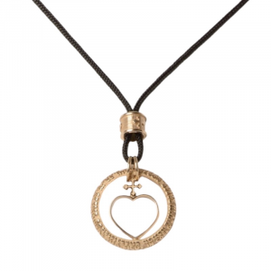 TUUM COR TINY PENDANT T-GOLD WITH STRING
