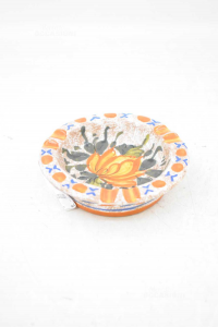 Posacenere In Ceramica Deruta Dipinto A Mano 12 Cm
