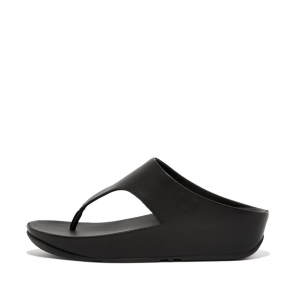 Fitflop - SHUV LEATHER TOE-POST SANDALS All Black - DROP 9