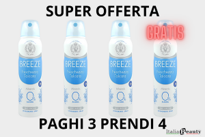 Breeze Freschezza Talcata deodorante spray 3+1 GRATIS