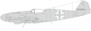 EDUARD MASK EX985 Messerchmitt Me-109K Insegne nazionali per Eduard