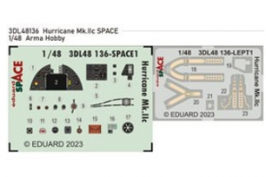 EDUARD SPACE 3DL48136 Hurricane Mk IIc  Set di decalcomanie 3D per Arma Hobby