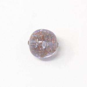 Perla tonda in vetro di Murano colore alessandrite con avventurina Ø12 mm. Con foro passante.