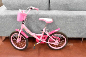 Bicicletta Rosa Con Cestino Da Bambina Roveco