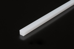Barra Quadra Plexiglass Bianco Opal lato 20mm h 200cm