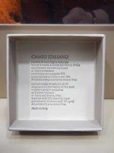 Ciondolo Cameo Italiano con Cameo inciso a mano P500-R