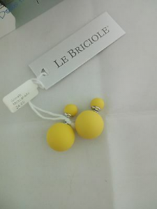 Orecchini Le Briciole con doppia sfera giallo cod. SO001